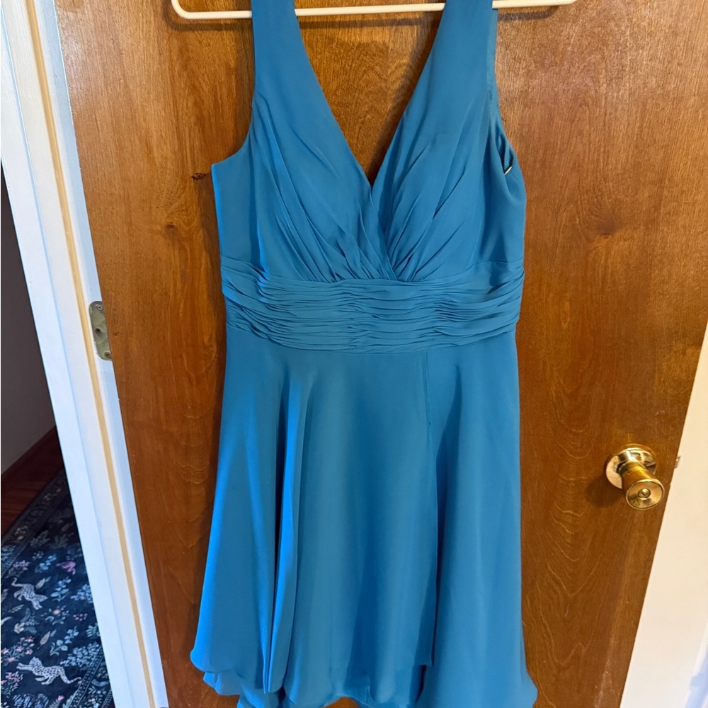 JJs House Teal Sleeveless Mini Dress